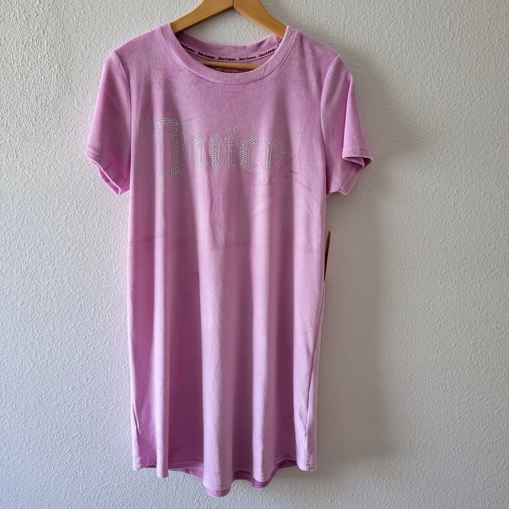 Juicy Couture Sleepshirt Nightgown Studded Purple Sz Medium